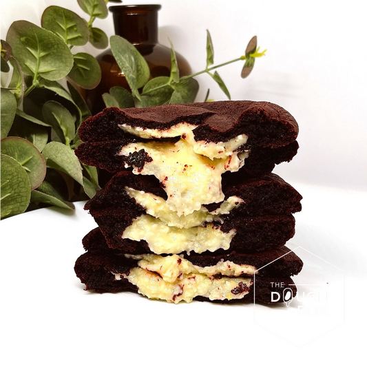 Cream Cheese Stuffed Red Velvet Cookies